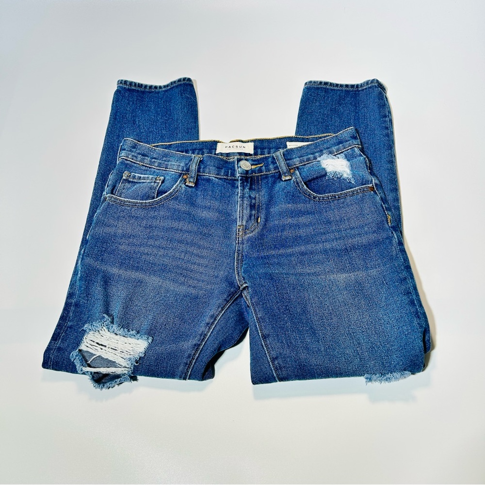 Pacsun jeans Boyfriend jeans distressed mid rise medium wash women size 24